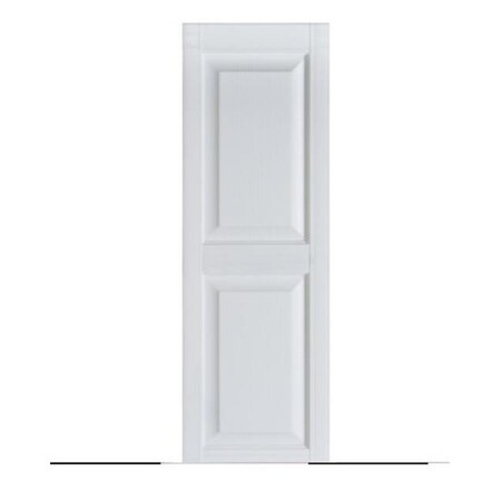 Mr Mxyzptlk Perfect Shutters IR521547049 Premier Raised Panel Exterior Decorative Shutters; Paintable - 15 x 47 in. IR521547049